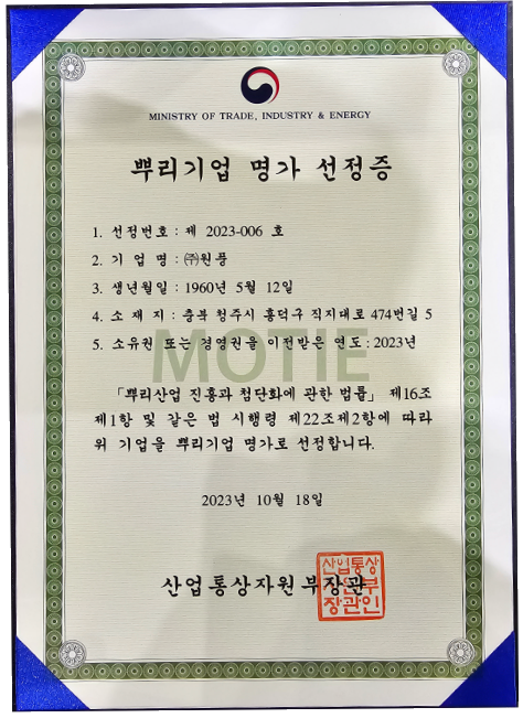 Recognized as Root Industry Leading Company